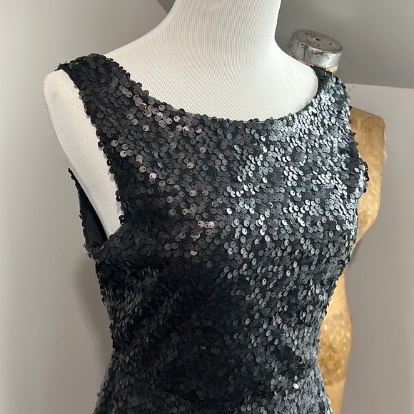 Matte Sequin Holiday Dress - Picture 2 of 10